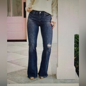 NWT Judy Blue Call the Shots Mid Rise Dark Wash Flare Jeans 3/26